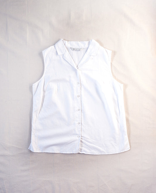 Linen Sleeveless Shirt