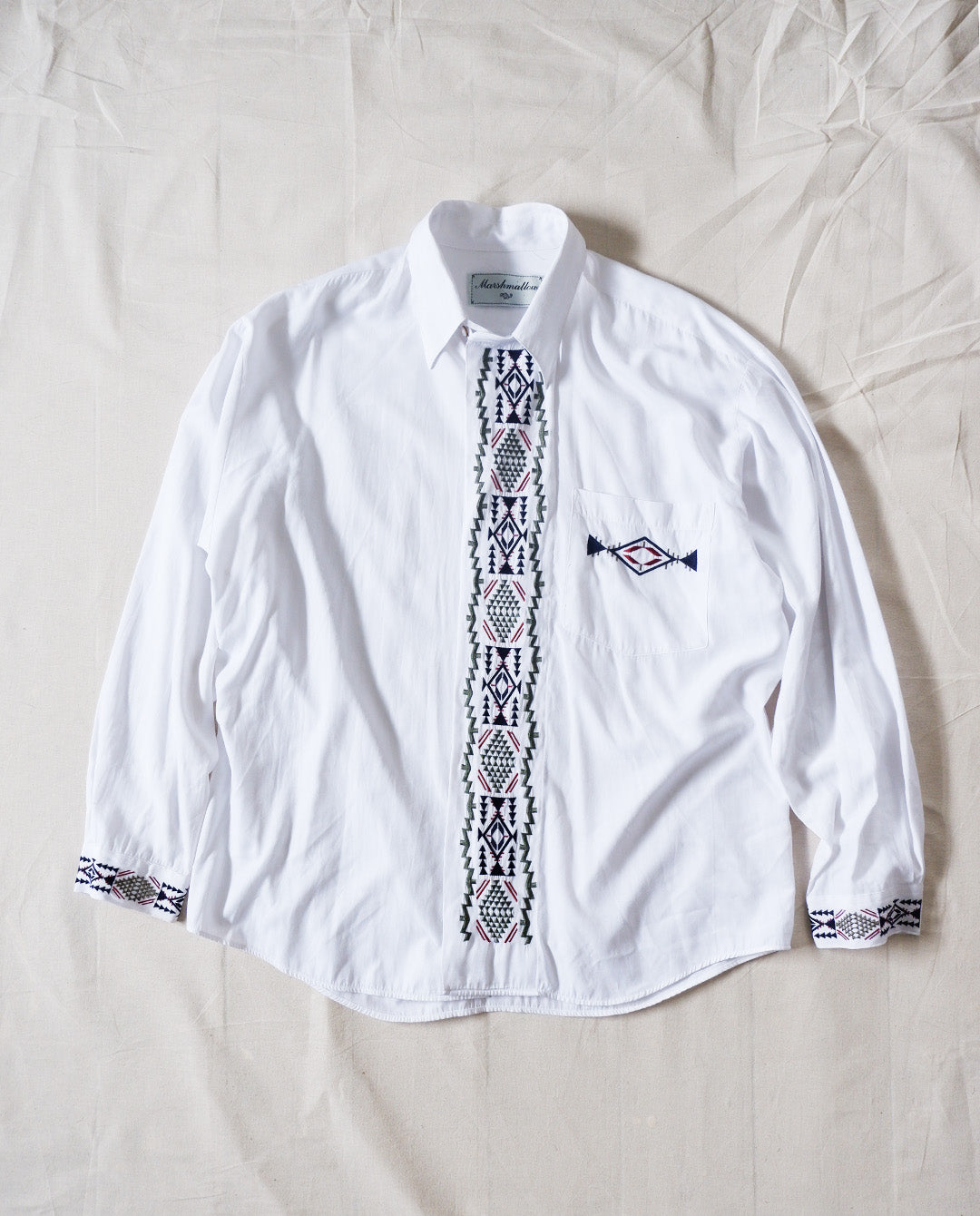 Patterned White Shirt
