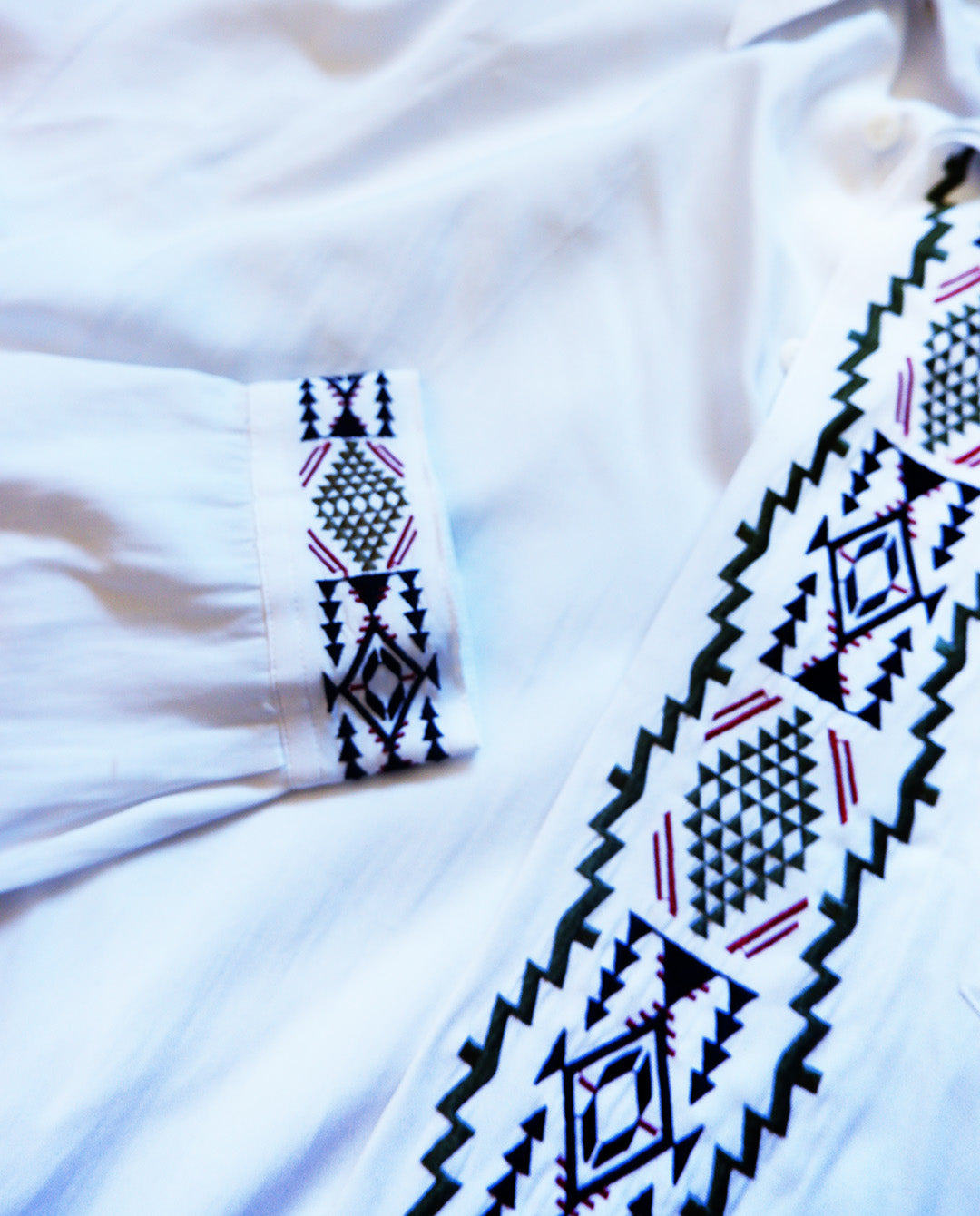 Patterned White Shirt