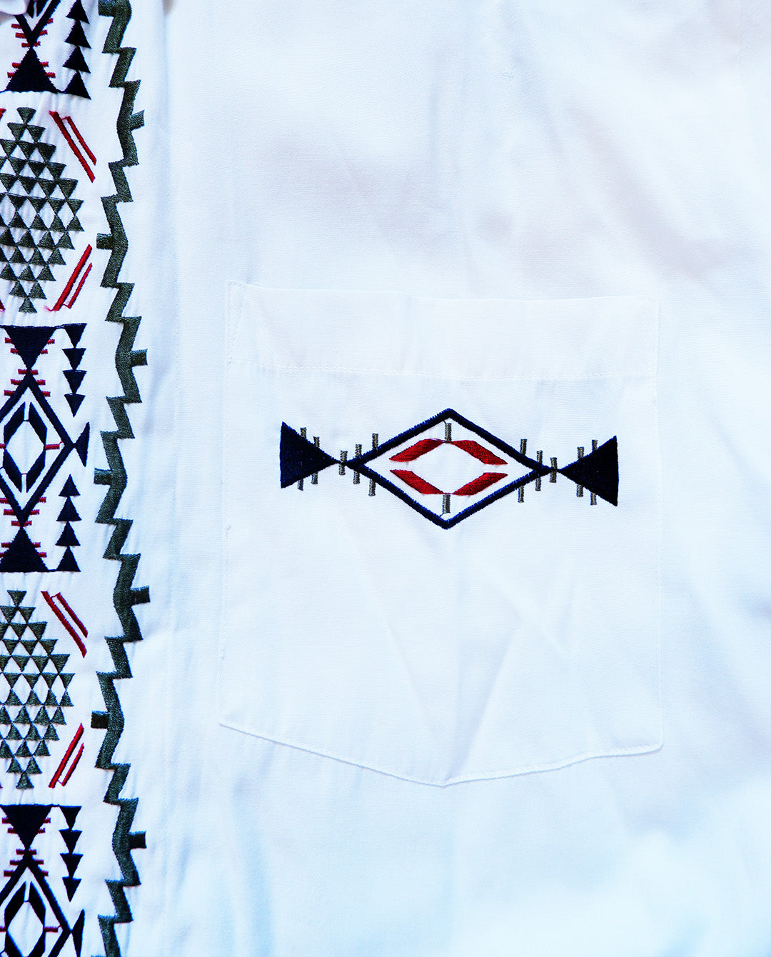 Patterned White Shirt
