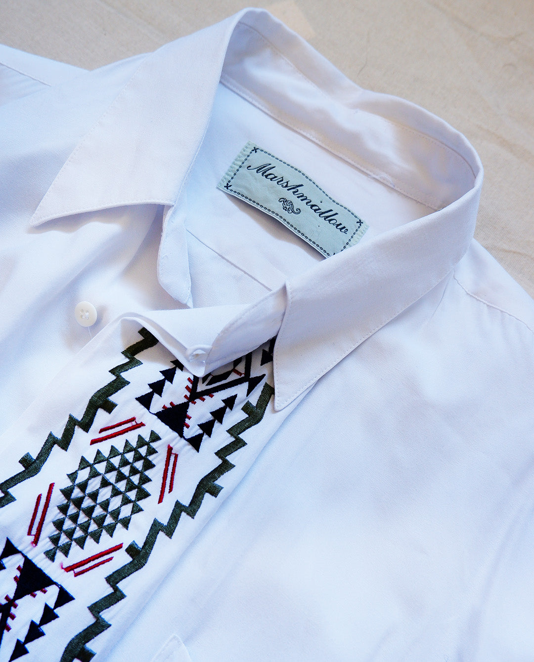 Patterned White Shirt