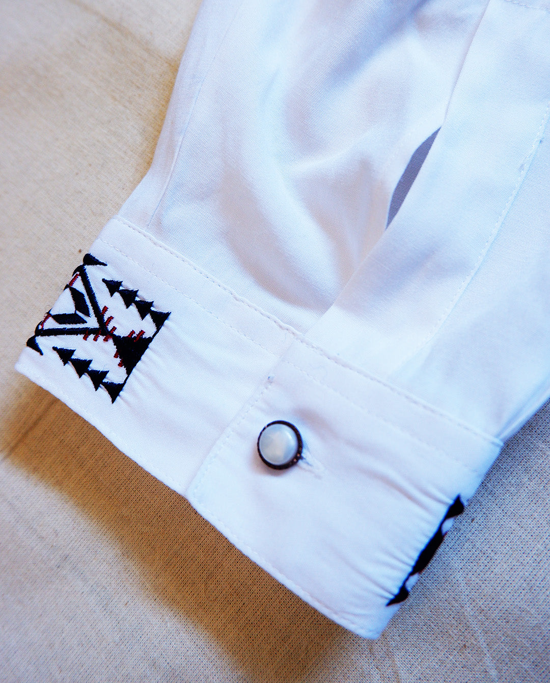 Patterned White Shirt