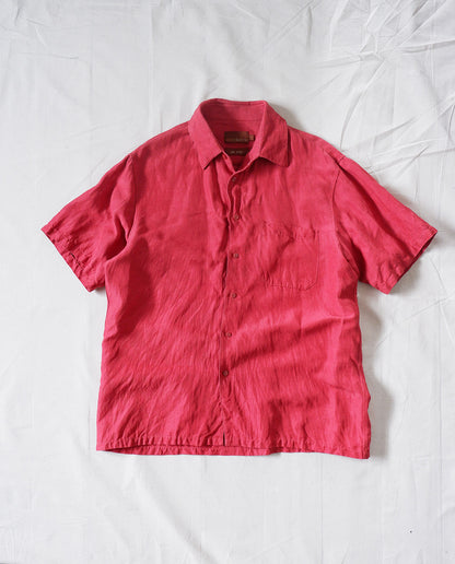 Short Sleeve Silk Linen Shirt